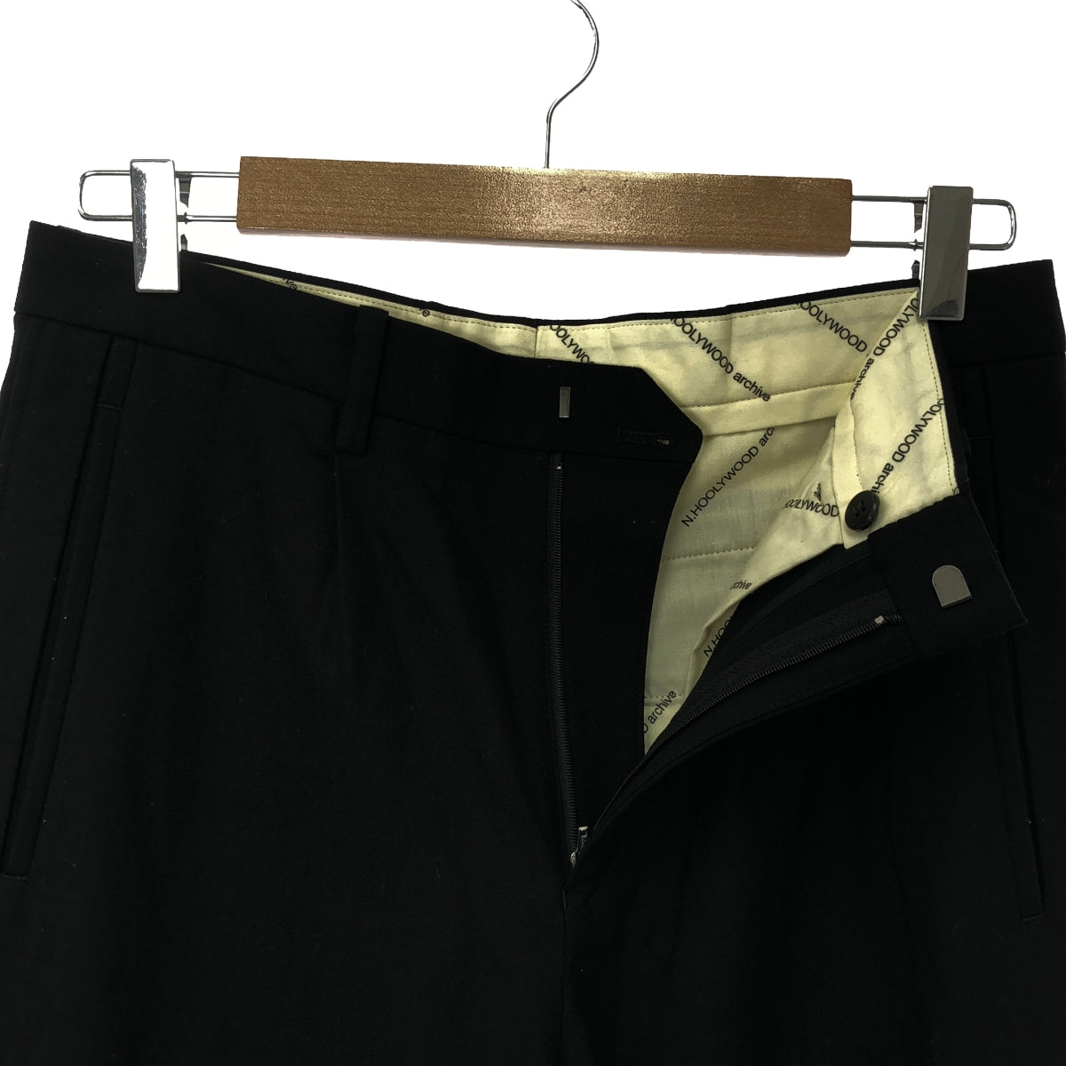 N.HOOLYWOOD / N.Hollywood | WIDE TAPERD SLACKS | Size 38 | Black | Men's