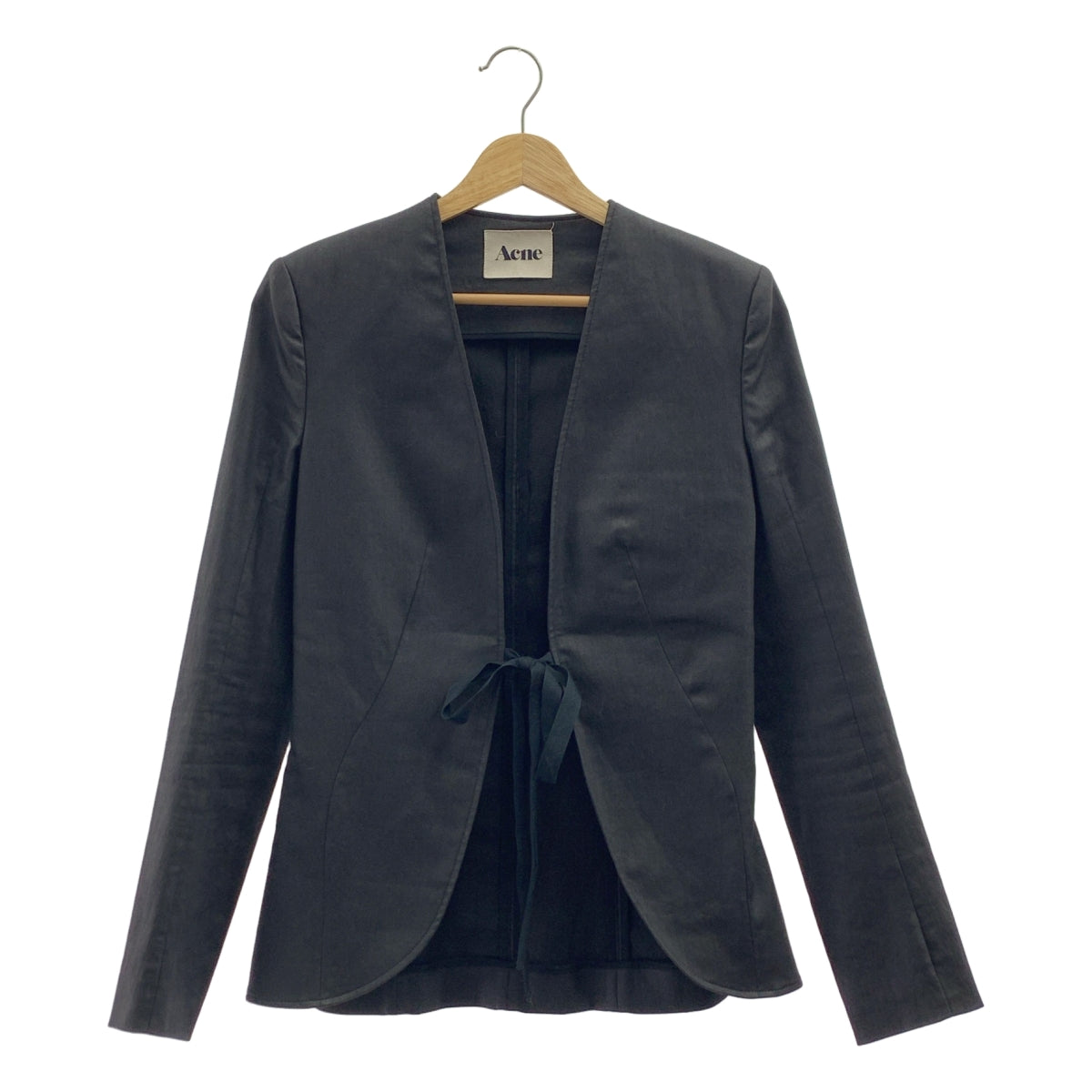 Acne / アクネ | ノーカラー ジャケット | 36 | ブラック | レディース