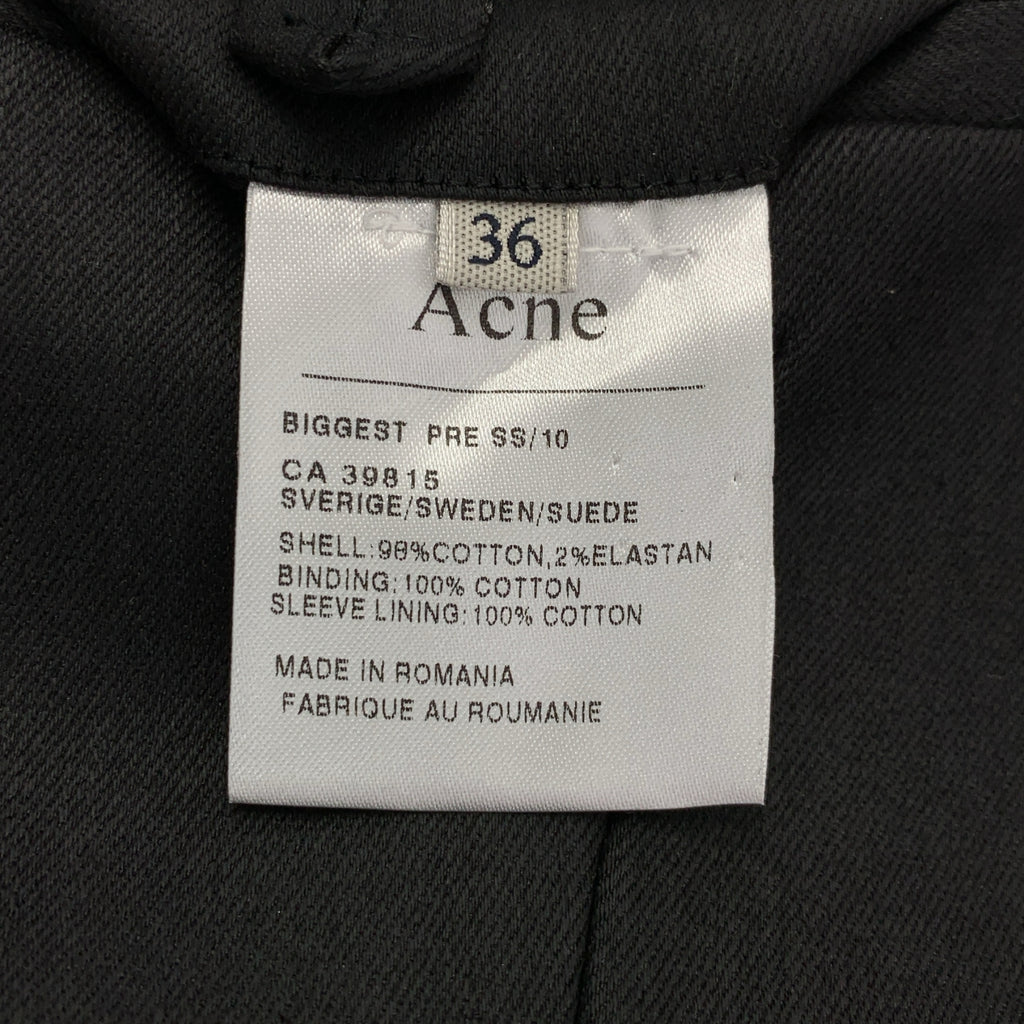 Acne | 無領外套 | 36碼 | 黑色 | 女款