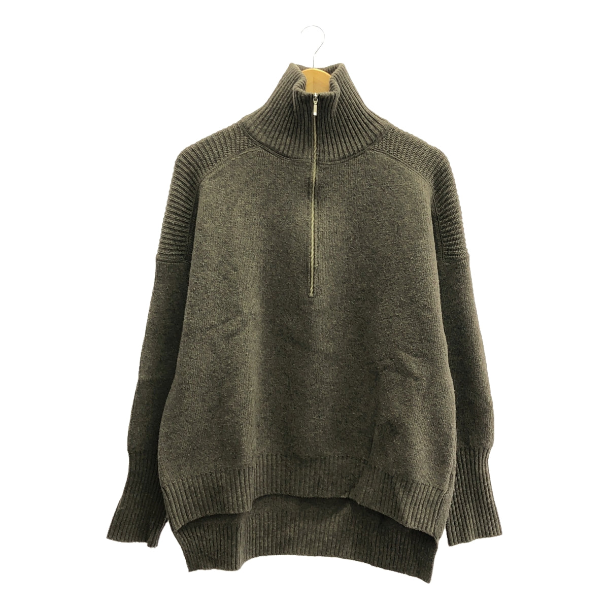SLOBE IENA / スローブイエナ | ITALIAN MILITARY ZIP イタリアンミリタリー ジップ ニット | F | ブラウン | レディース