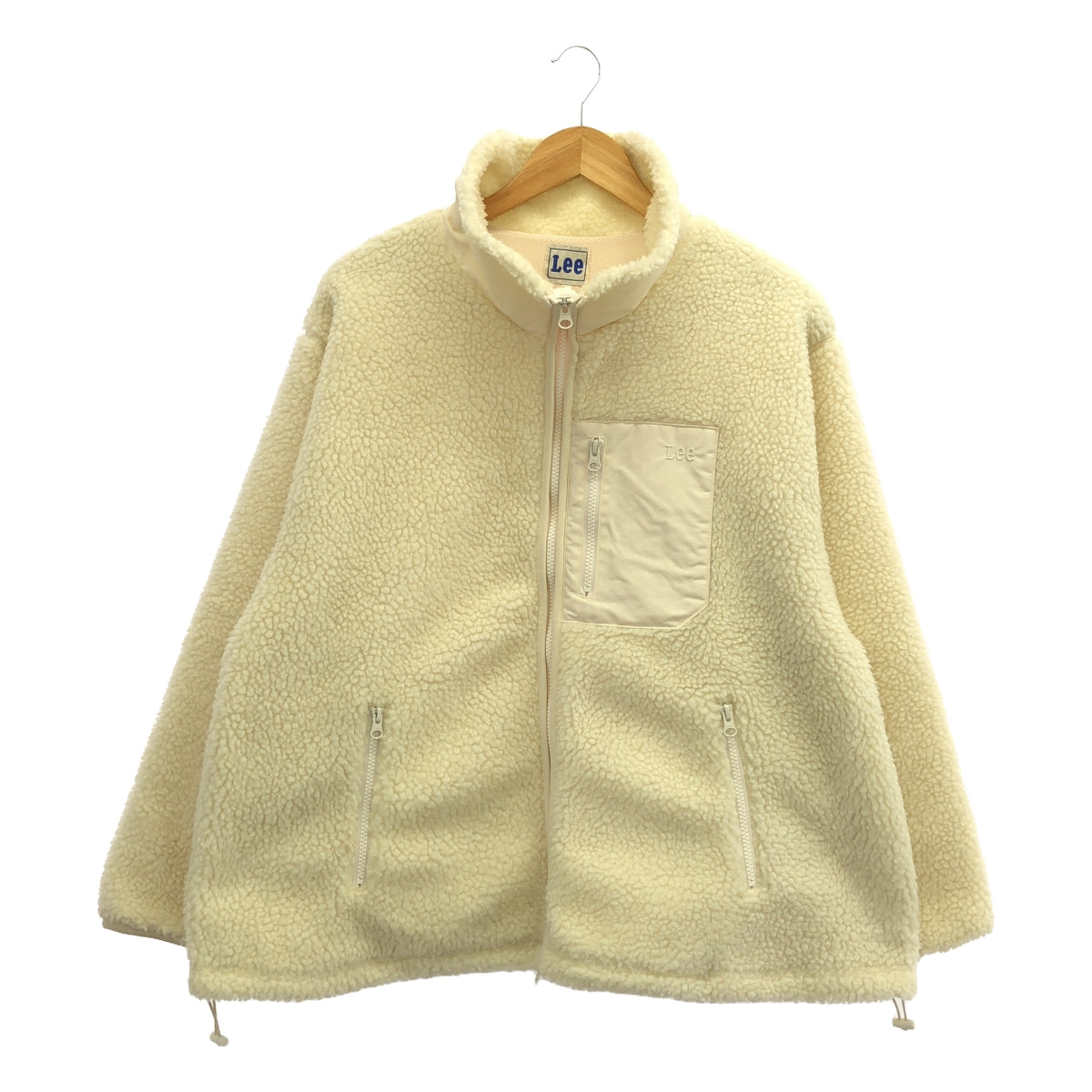 【미품】 Preloved / 프리 러브드 | × Lee 리콜라보 Fleece Jacket 보어 플리스 재킷 | F | 화이트 | 여성