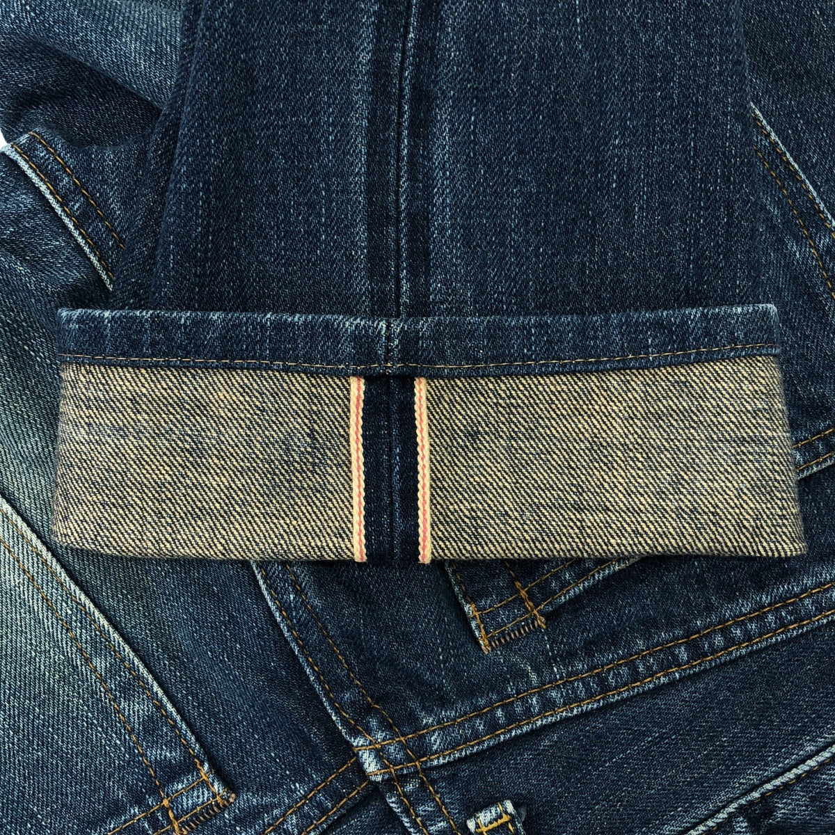 green / グリーン | ダメージ加工 セルビッチ 濃紺デニムパンツ | 27 | インディゴ | レディース