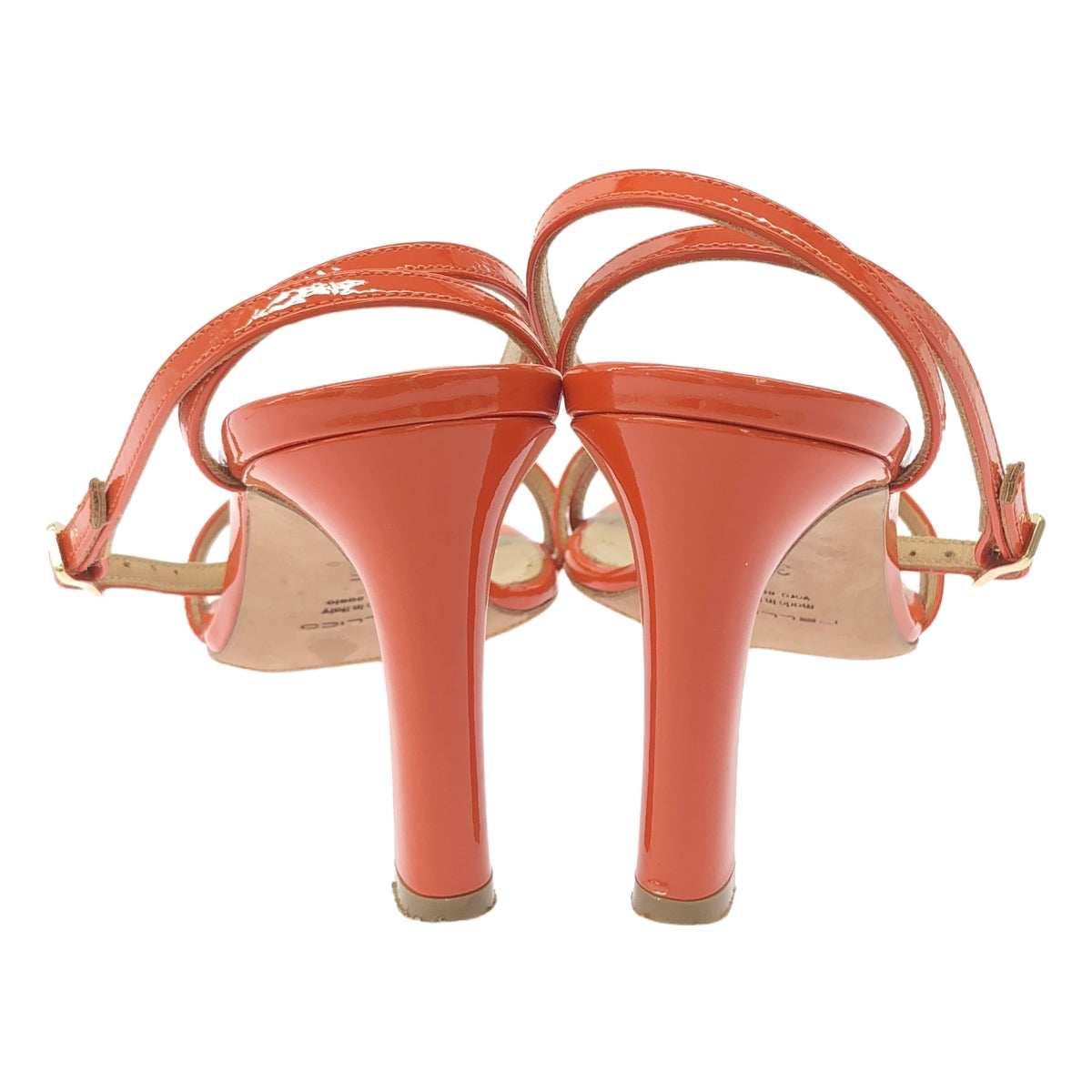 PELLICO | 漆皮繫帶高跟涼鞋 | 35碼 | 橘色 | 女款