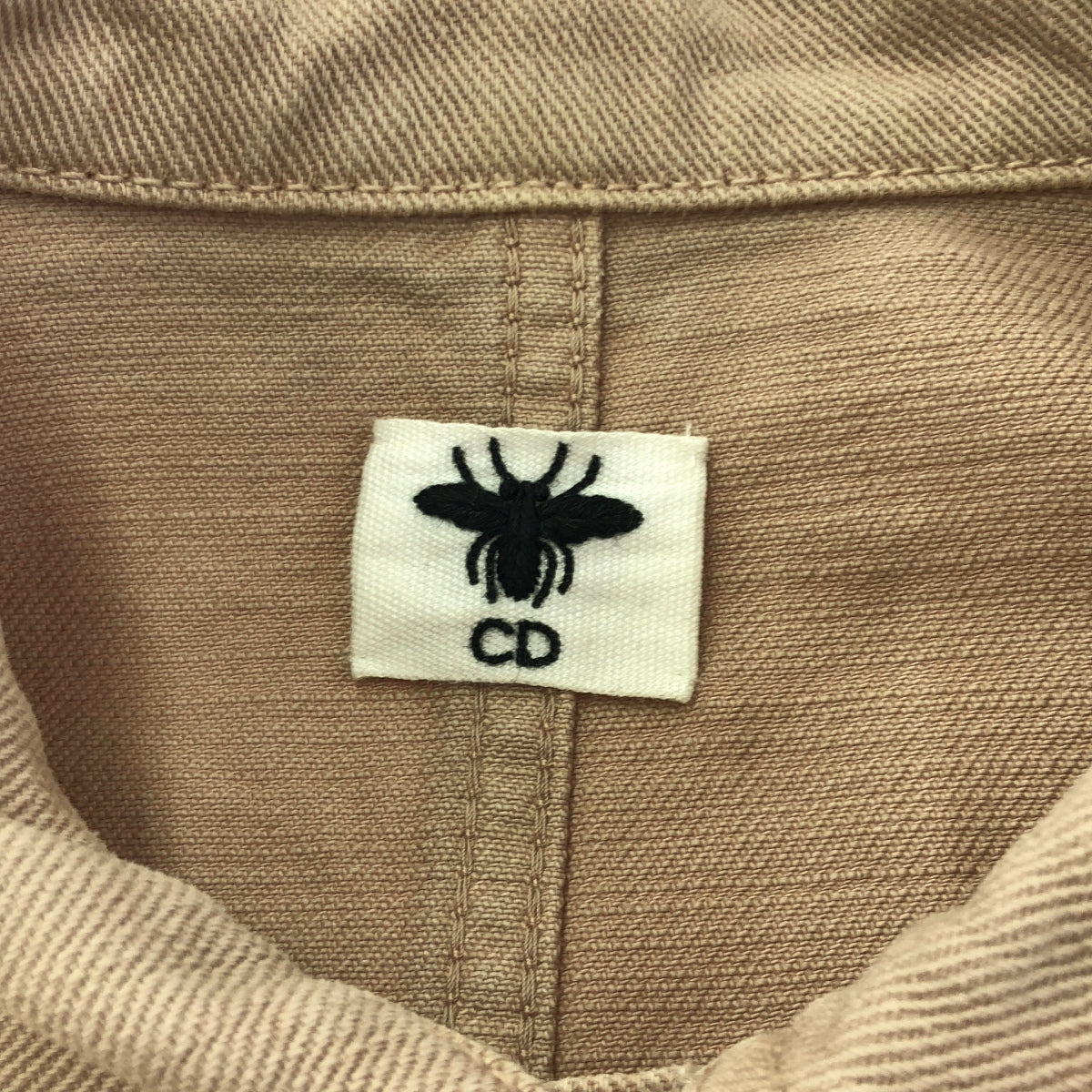 Christian Dior | Bee Embroidered Denim Jacket | Distressed denim jacket | Size 38 | Women's
