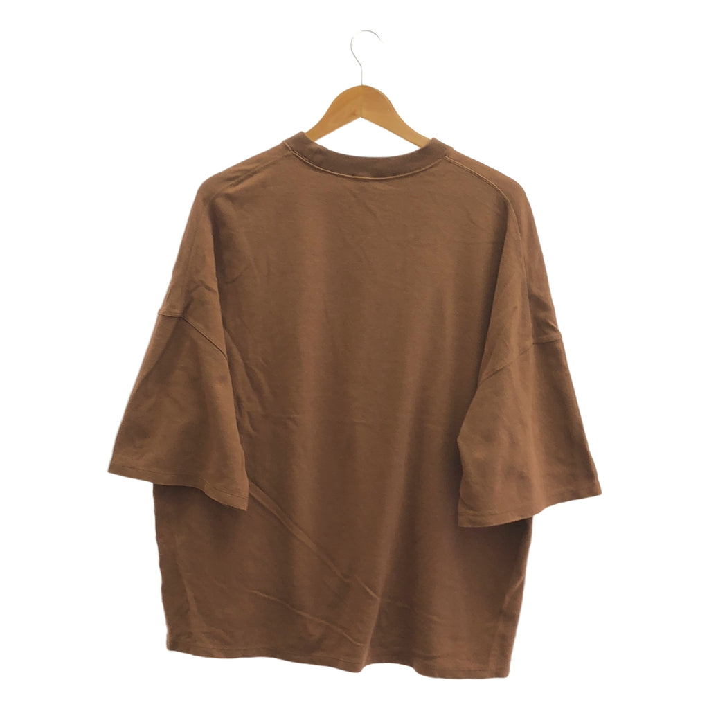 AUBETT / オーベット | 2022SS | ハイツイスト SZガーゼ スムース オーバーサイズ テーパード Tシャツ | 3 | カカオブラウン | メンズ