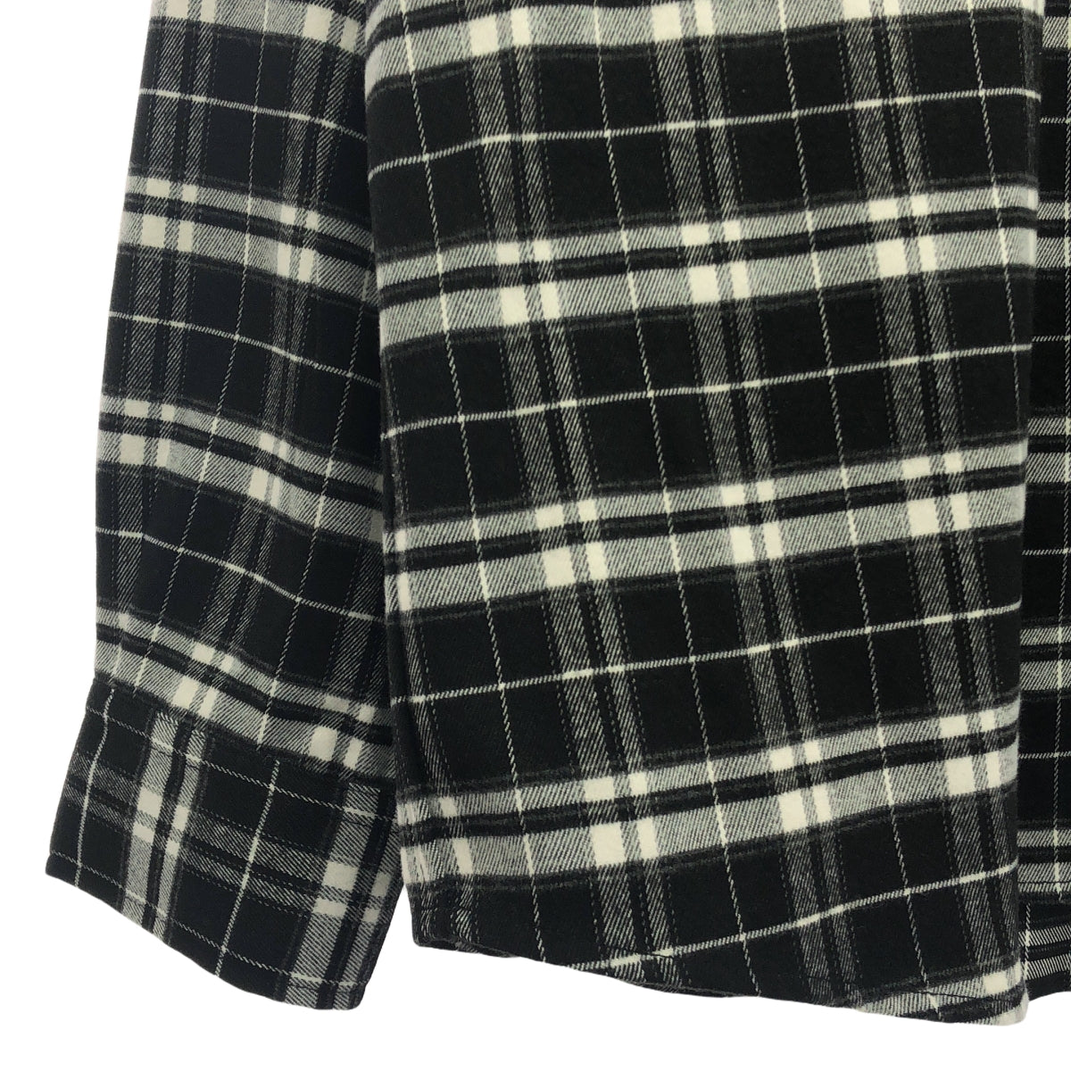 [品相良好] 風與海 / 風與海 | × HYSTERIC GLAMOUR / Hysteric Glamour 格紋貼布外套襯衫 |加大尺碼 |黑/白 |男士