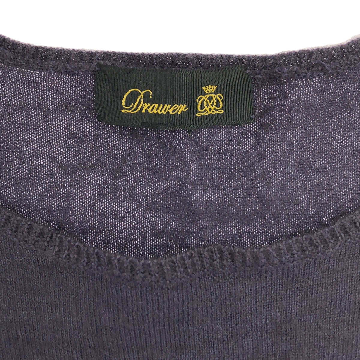 Drawer / ドゥロワー | 18G カシミヤシルクリブクルーネック