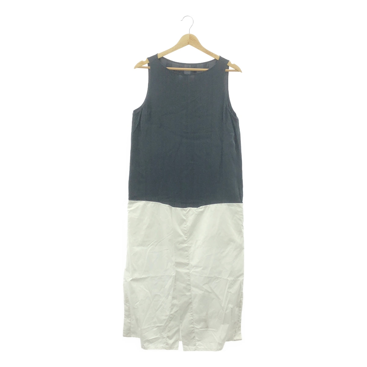 MM6 Maison Margiela / エムエムシックスメゾンマルジェラ | キュプラ コットン 2WAY ノースリーブ ワンピース ブラウス | 40 | ホワイト / ブラック | レディース