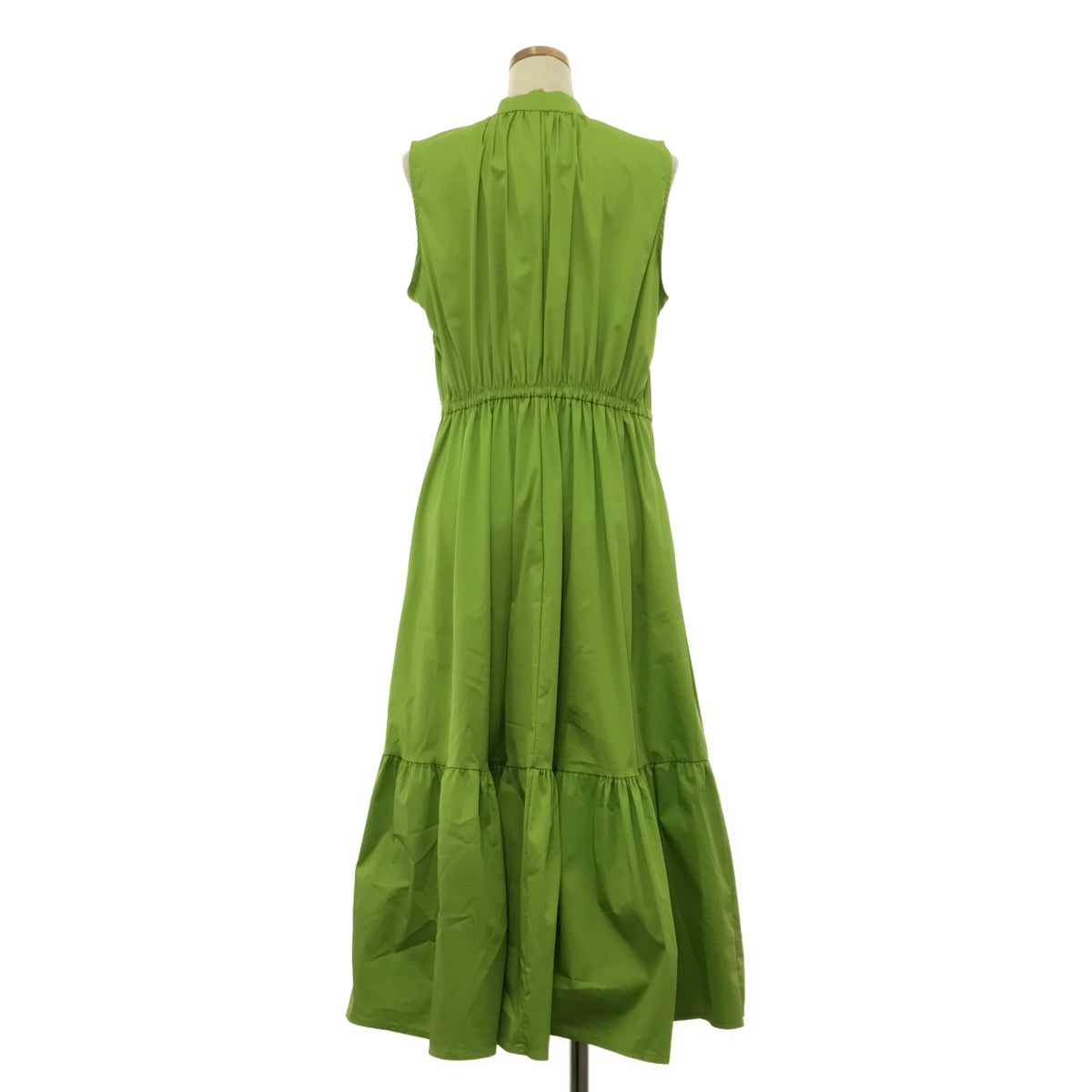 RINASCIMENTO | Sleeveless Tiered Dress | XS | Green | Women's