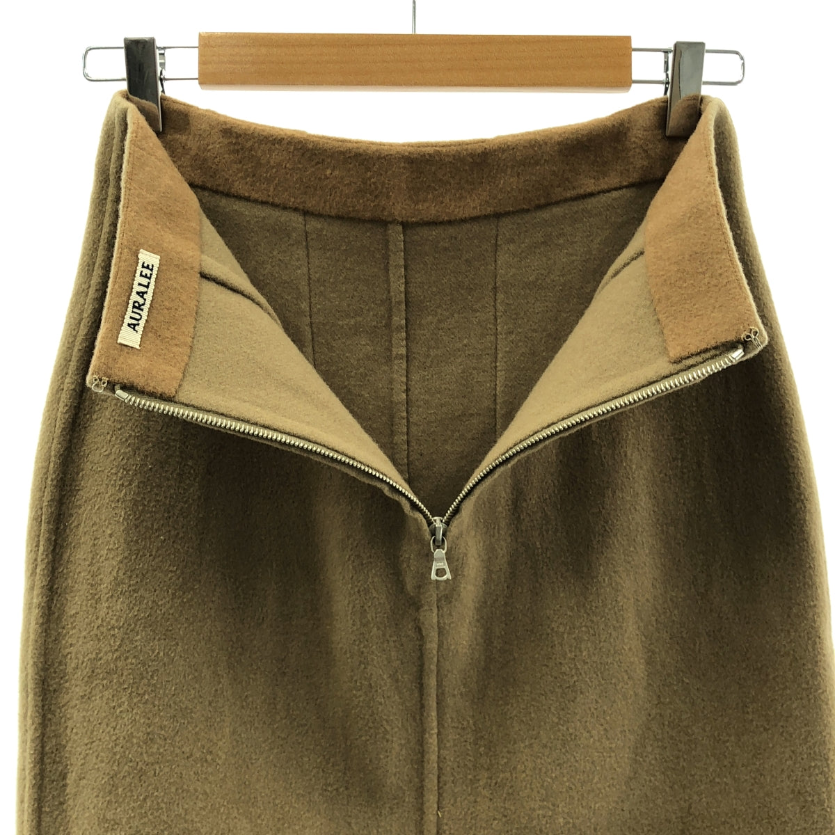 AURALEE / オーラリー | BEAVER MELTON HAND SEWN SKIRT ウール ビーバーメルトン ハンドソーン スカート | 1 | レディース