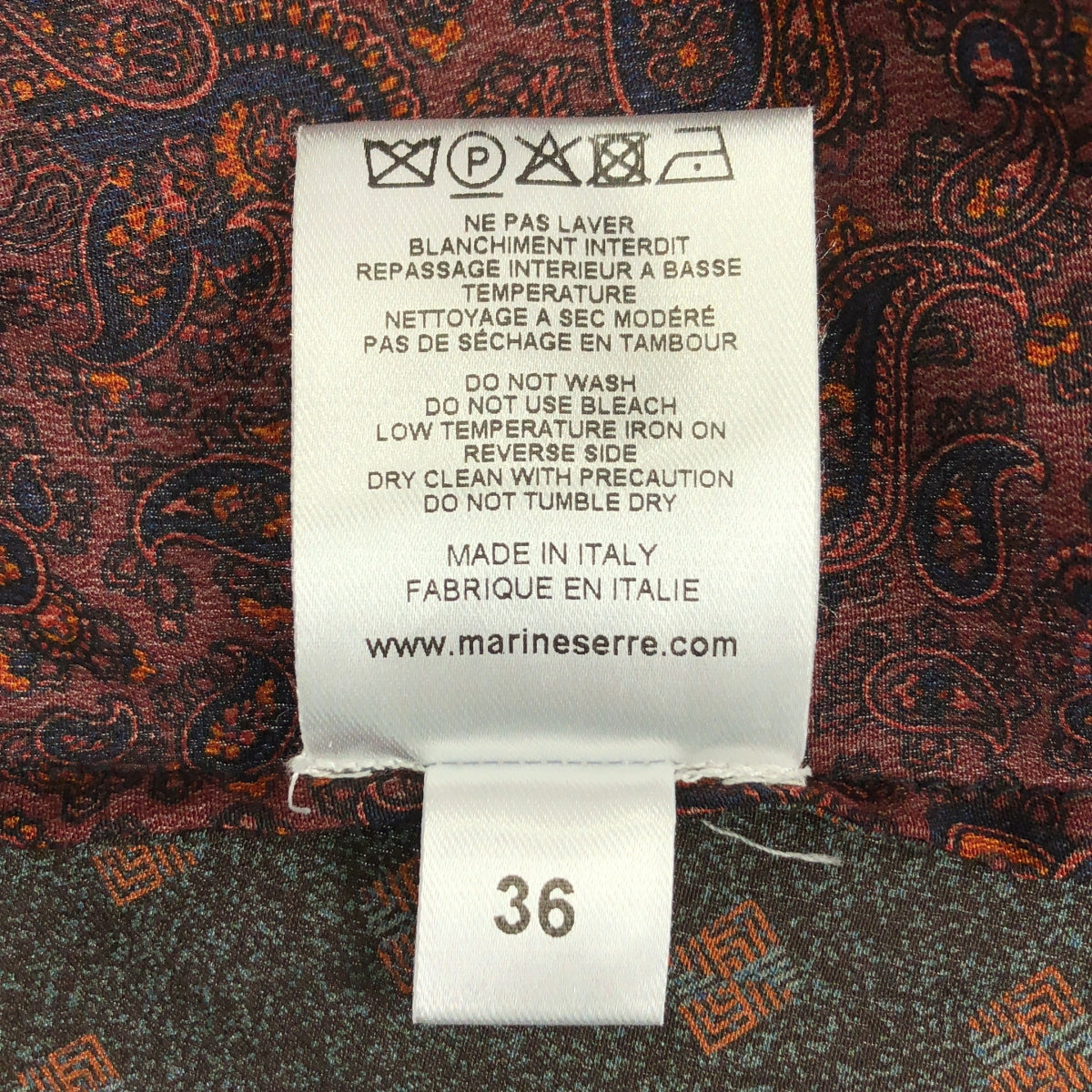 MARINE SERRE / マリーンセル | 異素材切替 ロング ラップ パッチワーク ワンピース | 36 | レディース