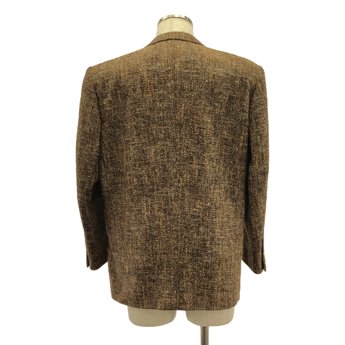 Y's for men / ワイズフォーメンヨウジヤマモト | ウール ツイード ダブルブレスト ジャケット / 総裏地 | S | ブラウン | メンズ