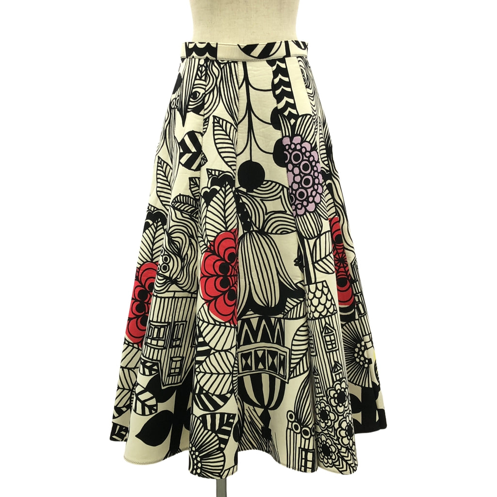 【미품】 JUNYA WATANABE COMME des GARCONS / 준야와타나베 | 2018SS | × marimekko 코튼 총 무늬 오버 스커트 | S | 멀티 컬러 | 여성