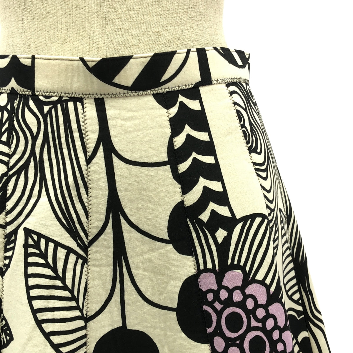 【美品】  JUNYA WATANABE COMME des GARCONS / ジュンヤワタナベ | 2018SS | ×  marimekko コットン 総柄 オーバー スカート | S | マルチカラー | レディース