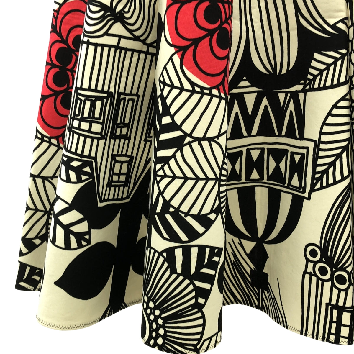 【美品】  JUNYA WATANABE COMME des GARCONS / ジュンヤワタナベ | 2018SS | ×  marimekko コットン 総柄 オーバー スカート | S | マルチカラー | レディース