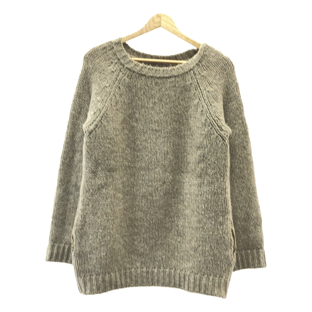 克里斯塔西亞 |羊毛低針距 2 口袋套頭衫針織 | M |米色 |女性的