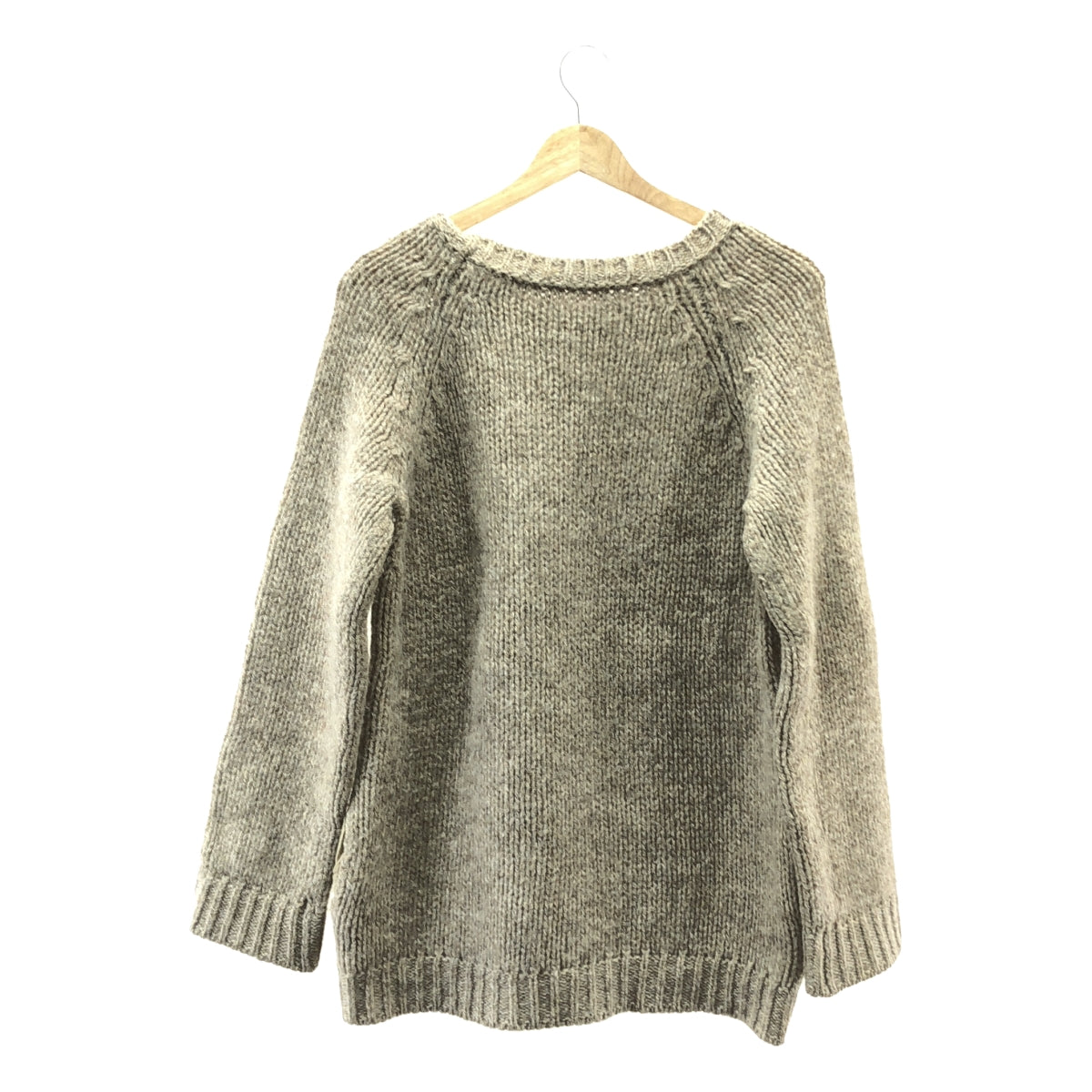 克里斯塔西亞 |羊毛低針距 2 口袋套頭衫針織 | M |米色 |女性的