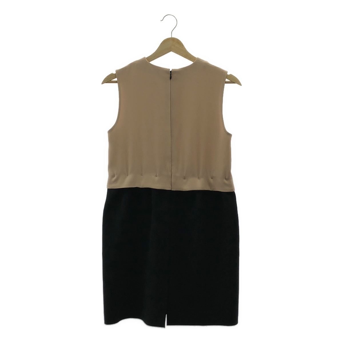 [狀況極佳] YOKO CHAN / Yoko Chan | 雙色無袖洋裝 | 38碼 | 黑色/米色 | 女款