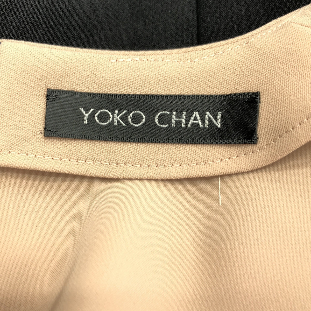 [狀況極佳] YOKO CHAN / Yoko Chan | 雙色無袖洋裝 | 38碼 | 黑色/米色 | 女款