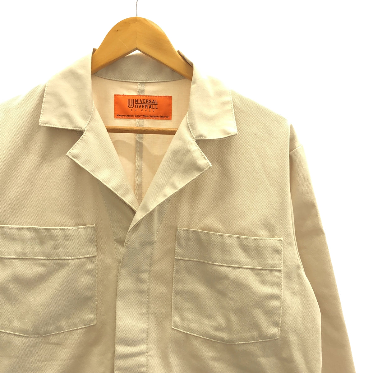 通用工作服 / 通用工作服 |商店外套 / 前襟單件商店外套 | S |自然 |男士