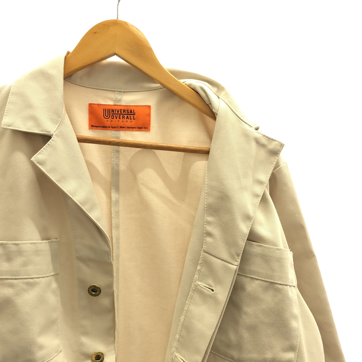 UNIVERSAL OVERALL / ユニバーサルオーバーオール | Shop COAT / フライフロント シングル ショップ コート | S | ナチュラル系 | メンズ