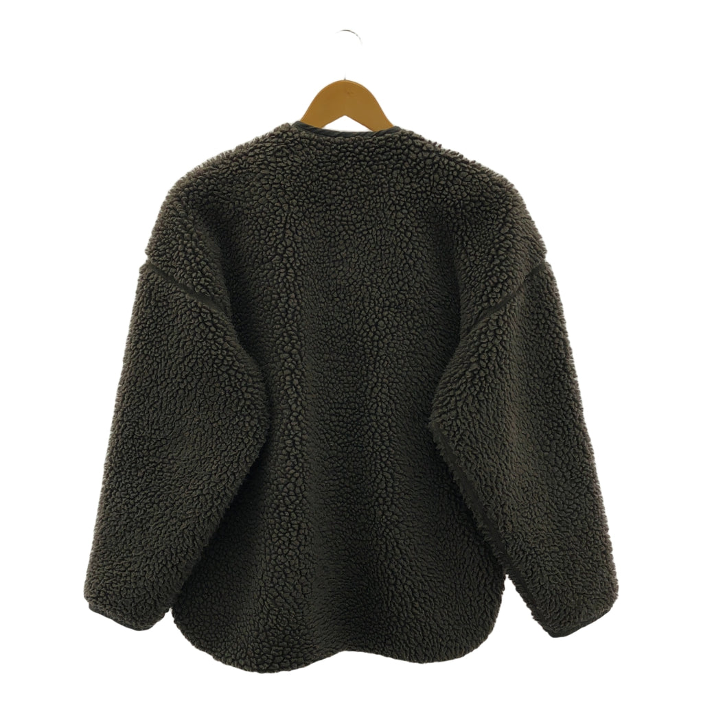 HYKE / 하이크 | 2021AW | FAUX SHEARLING JACKET / 보아 노 칼라 재킷 블루존 | 1 | 회색 | 여성