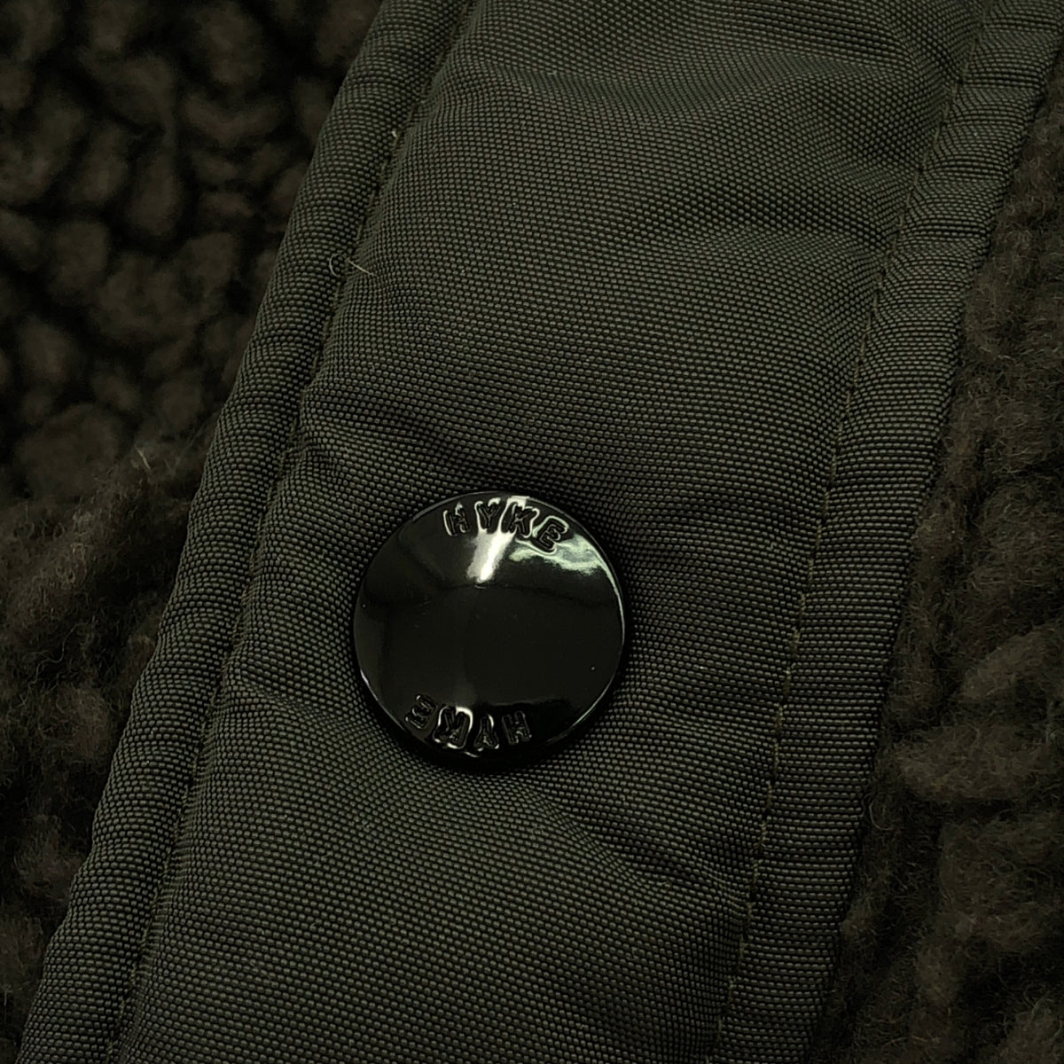 HYKE / 하이크 | 2021AW | FAUX SHEARLING JACKET / 보아 노 칼라 재킷 블루존 | 1 | 회색 | 여성