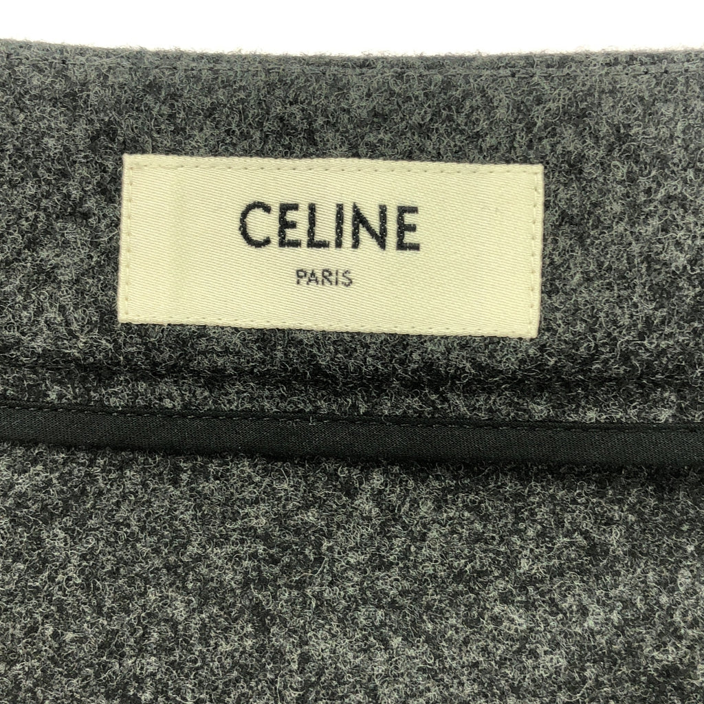 【미품】 CELINE / 셀린느 | by Hedi Slimane / 울 랩 스커트 | 36 | 회색 | 여성