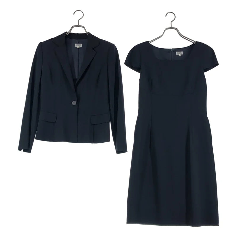 FOXEY / フォクシー | セットアップ ロゴボタン シングルジャケット / バックジップ ワンピース 総裏地 | 40 | レディース