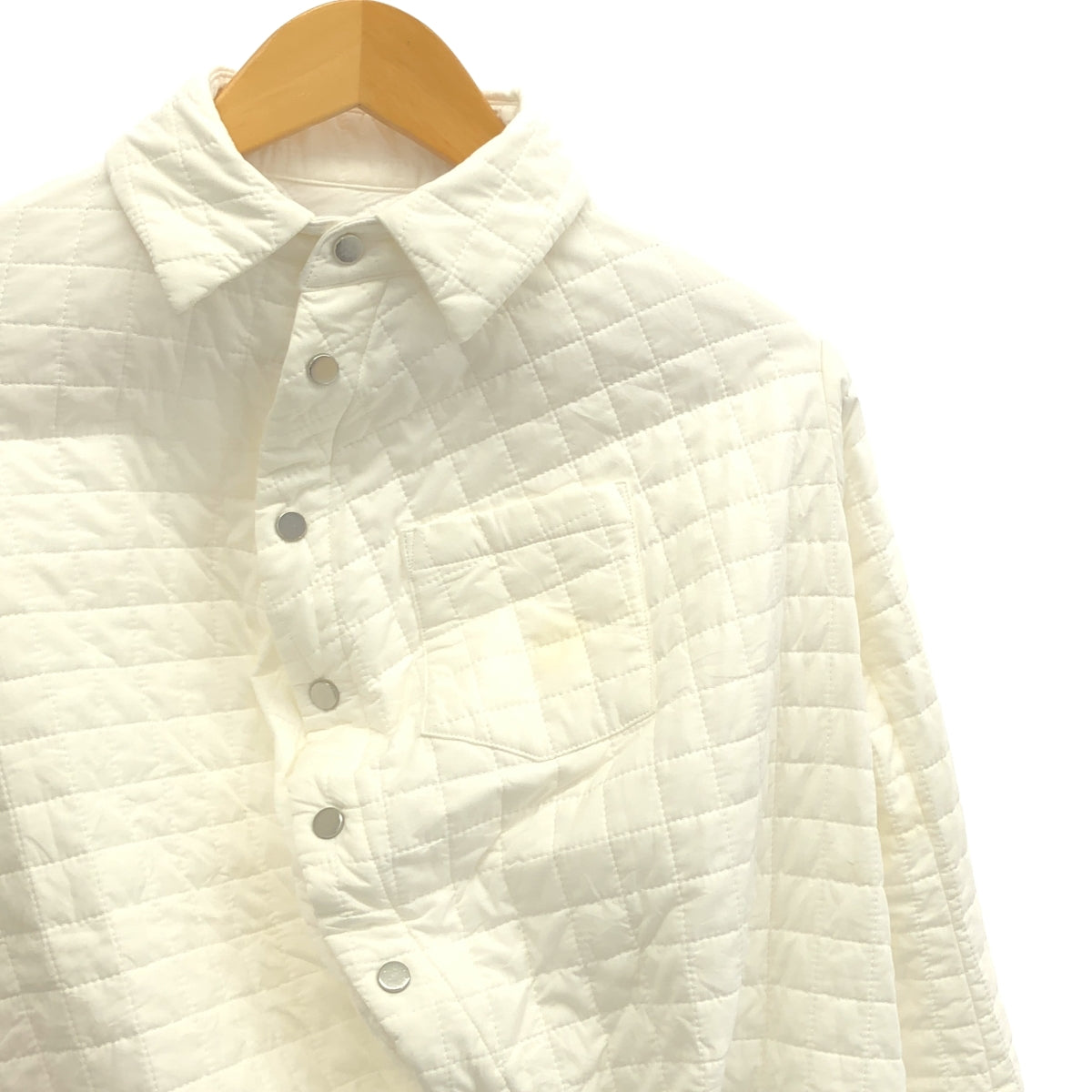 ANREALAGE / アンリアレイジ | 2022AW | 3D AERO LAYER PLANET BALL SHIRT 中綿 キルティング ボールシャツ | 38 | ホワイト | レディース