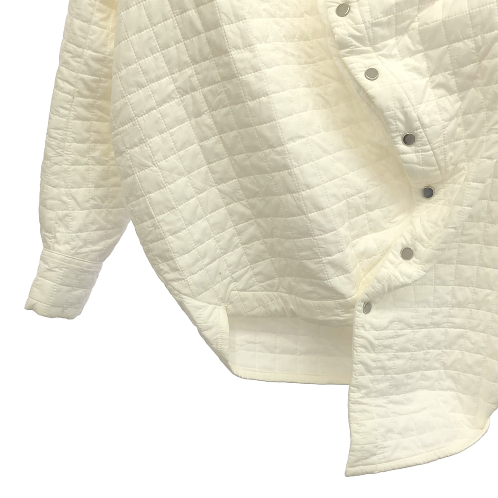 ANREALAGE / アンリアレイジ | 2022AW | 3D AERO LAYER PLANET BALL SHIRT 中綿 キルティング ボールシャツ | 38 | ホワイト | レディース