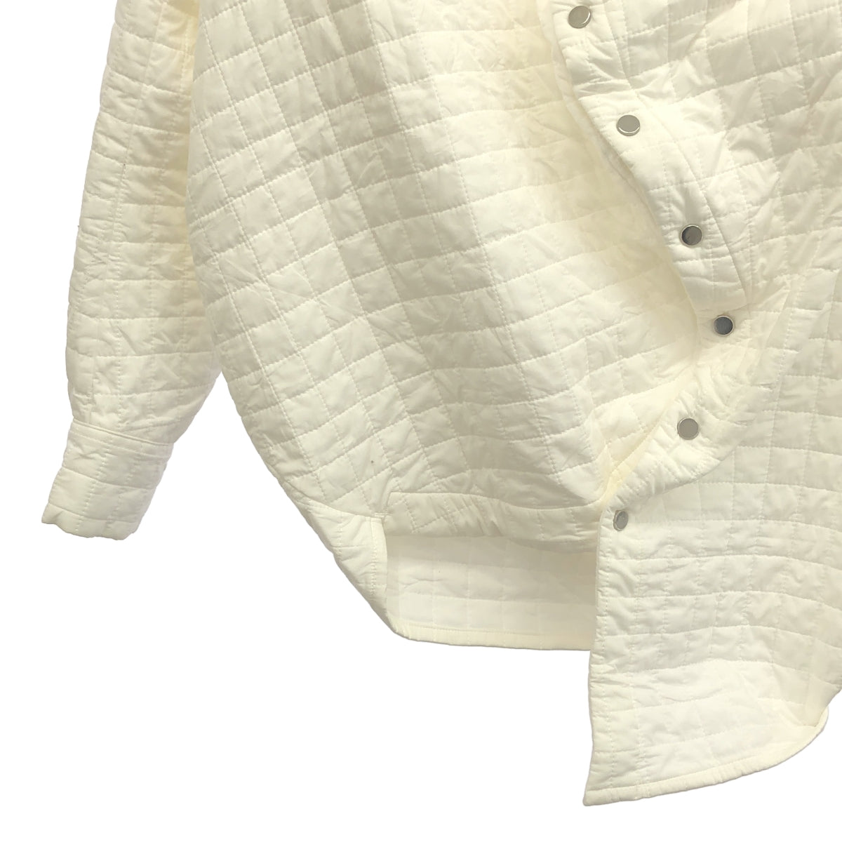 ANREALAGE / アンリアレイジ | 2022AW | 3D AERO LAYER PLANET BALL SHIRT 中綿 キルティング ボールシャツ | 38 | ホワイト | レディース