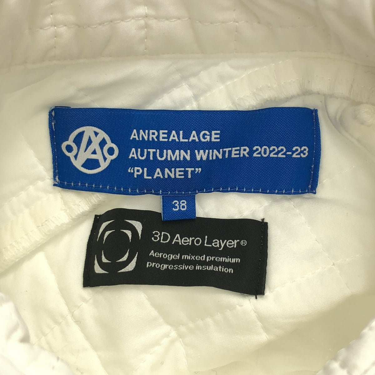 ANREALAGE / アンリアレイジ | 2022AW | 3D AERO LAYER PLANET BALL SHIRT 中綿 キルティング ボールシャツ | 38 | ホワイト | レディース