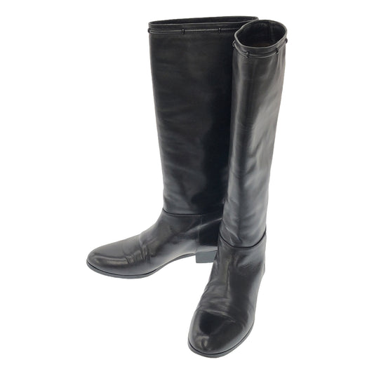 BRUNOMAGLI / Bruno Magli | Leather long boots | 35 1/2 | Black | Women's