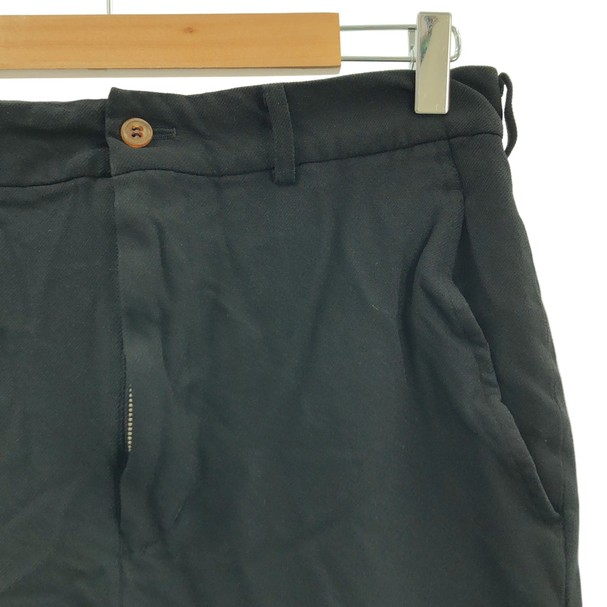 COMME des GARCONS / コムデギャルソン | 2013AW | ポリエステル 製品加工 ロールアップ スラックス パンツ | M | ブラック | レディース