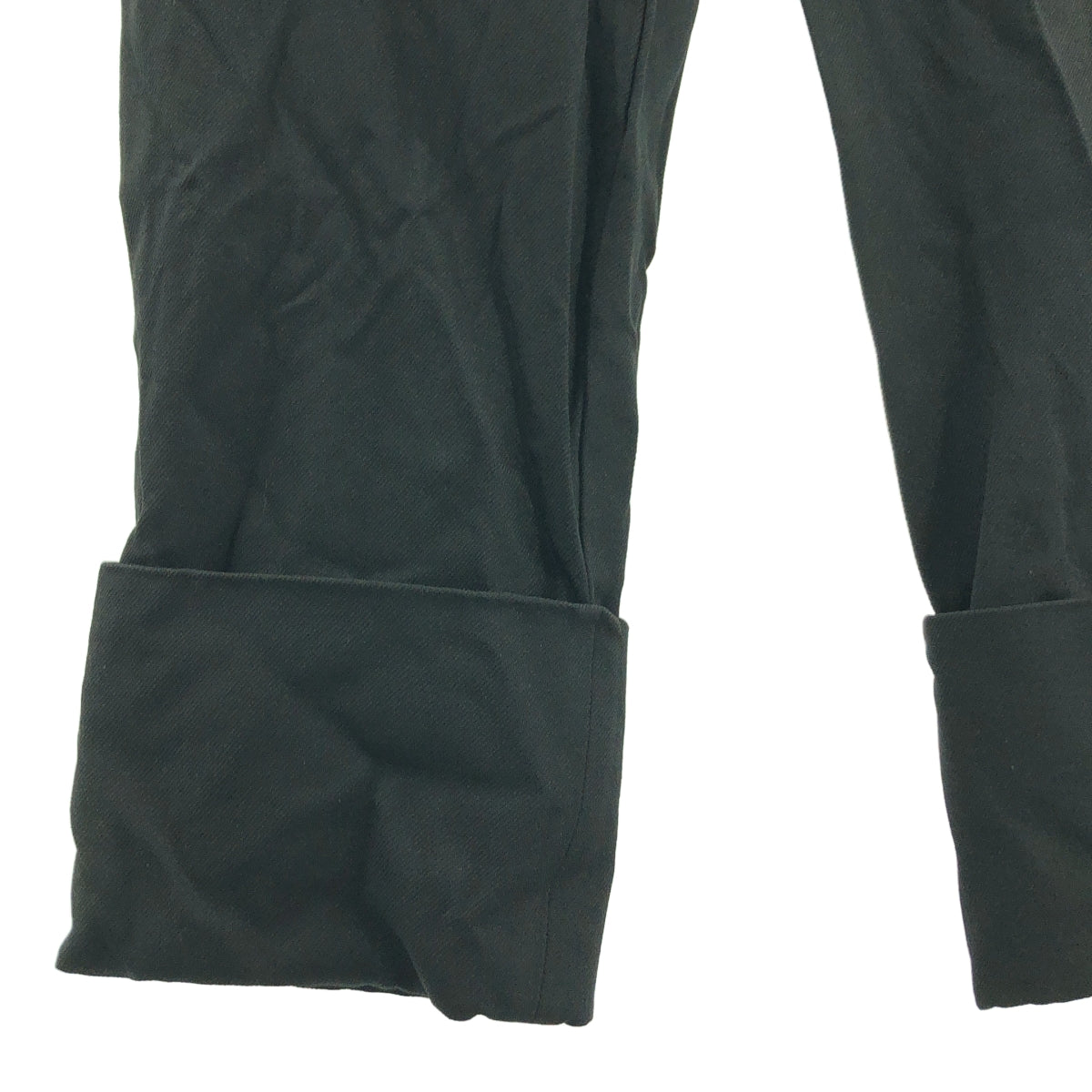 COMME des GARCONS / コムデギャルソン | 2013AW | ポリエステル 製品加工 ロールアップ スラックス パンツ | M | ブラック | レディース