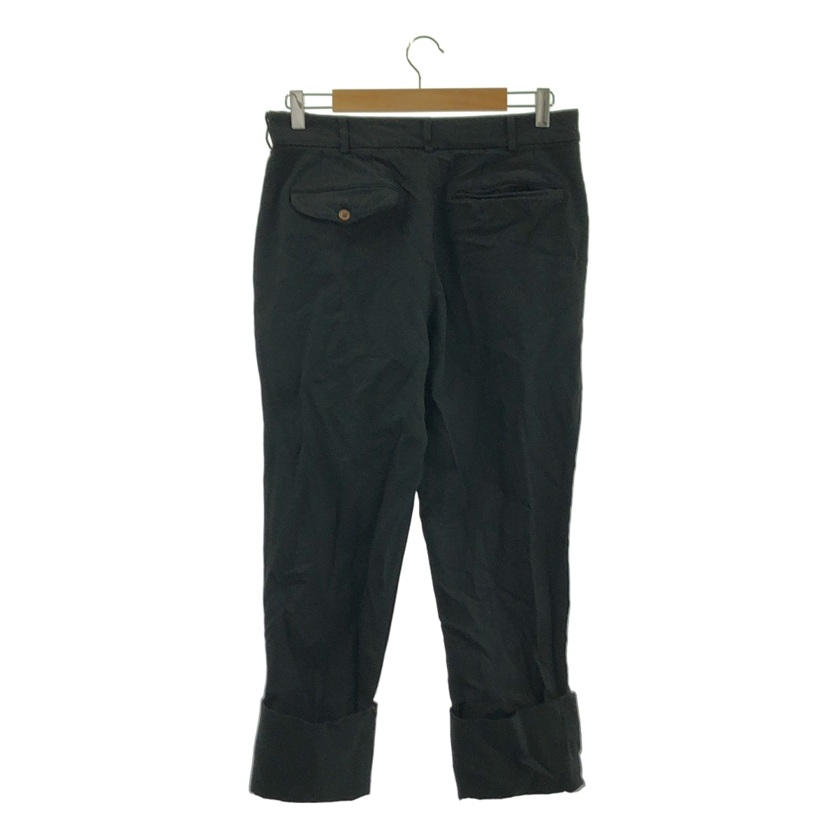 COMME des GARCONS / コムデギャルソン | 2013AW | ポリエステル 製品加工 ロールアップ スラックス パンツ | M | ブラック | レディース