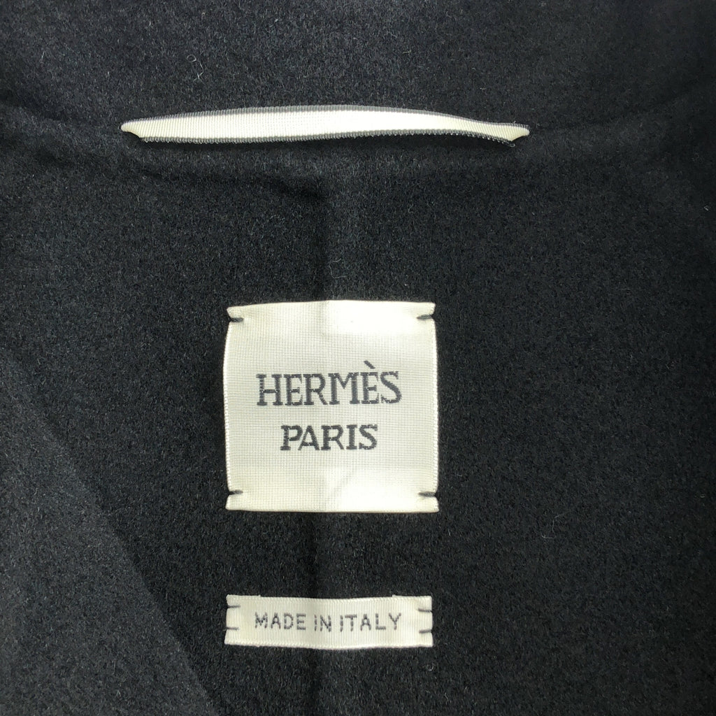【新品】  HERMES / エルメス | カシミヤ ダブルフェイス ショートジャケット | 36 | ブラック | レディース