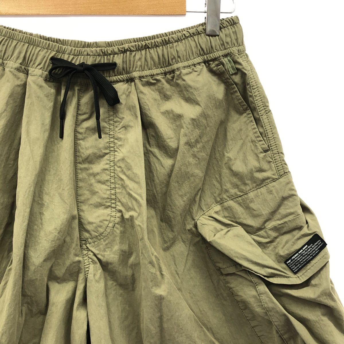 【美品】  P.A.M. / パム | 2024SS | GATEWAY CHOW SHORTS  / ドローストリング カーゴ ショート ワイド パンツ | XS | カーキ | レディース