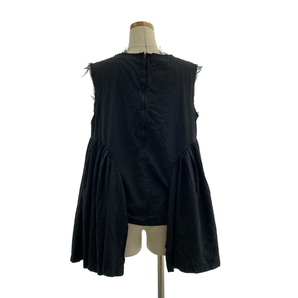 COMME des GARCONS / 콤데 갤슨 | 2023SS | 폴리 에스테르 변형 컷오프 개더 볼륨 셔츠 블라우스 | M | 여성