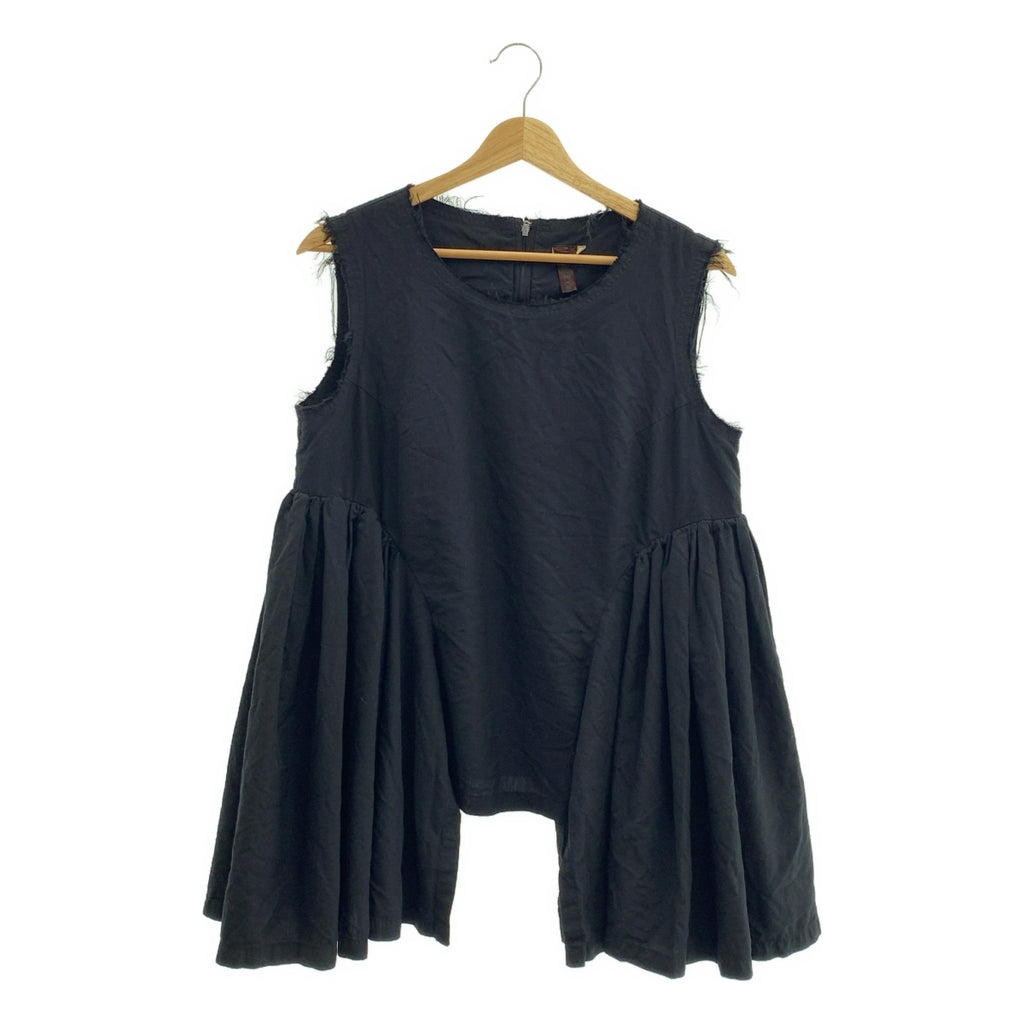 COMME des GARCONS / 콤데 갤슨 | 2023SS | 폴리 에스테르 변형 컷오프 개더 볼륨 셔츠 블라우스 | M | 여성