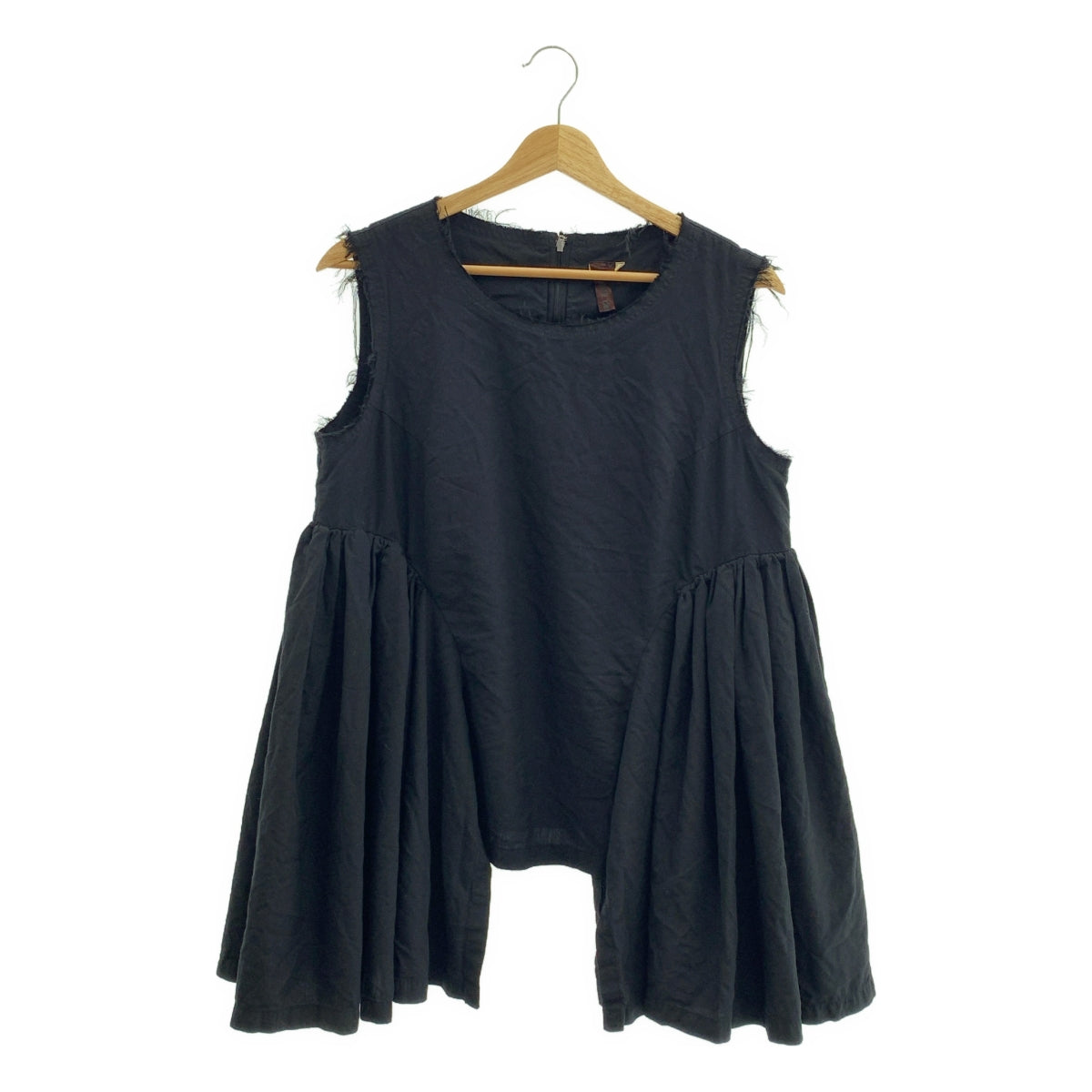 COMME des GARCONS / コムデギャルソン | 2023SS | ポリエステル 変形 カットオフ ギャザー ボリューム シャツ ブラウス | M | レディース
