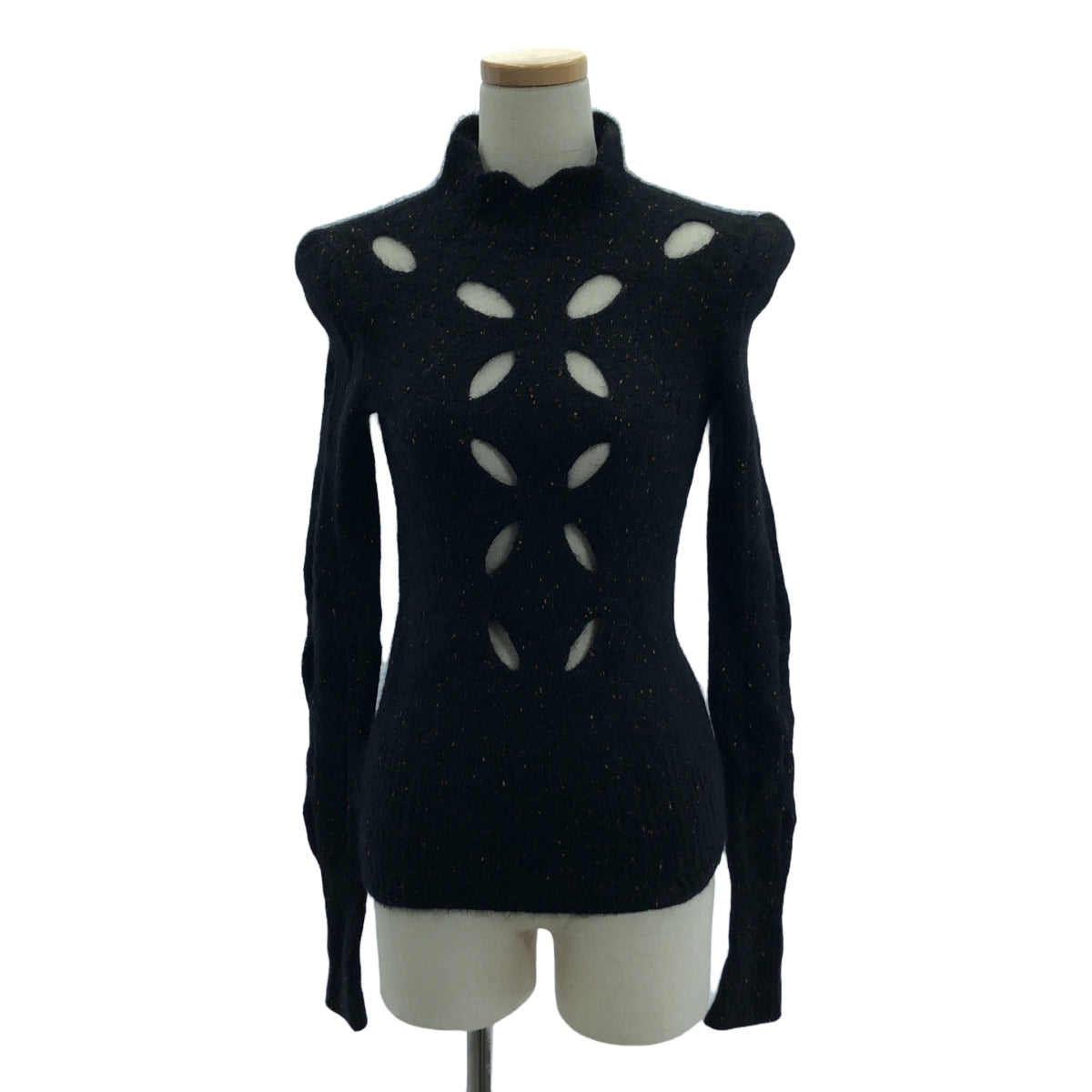 ISABEL MARANT / イザベルマラン | カットワーク ベイビーアルパカ ネップニット | 34 | ブラック / マルチカラー | レディース