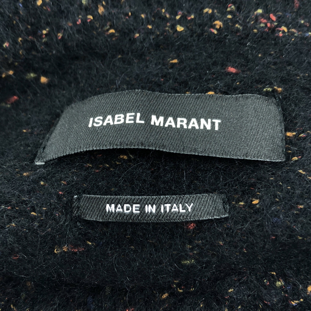 ISABEL MARANT / イザベルマラン | カットワーク ベイビーアルパカ ネップニット | 34 | ブラック / マルチカラー | レディース