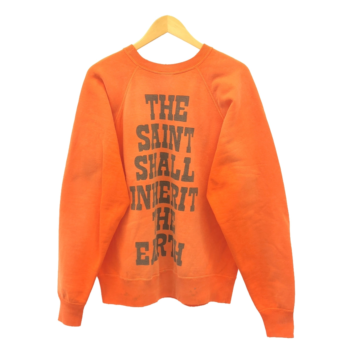 SAINT MICHAEL Mxxxxxx / Saint Michael | 2023AW | Cotton vintage print crew neck sweatshirt | L | Orange | Men's