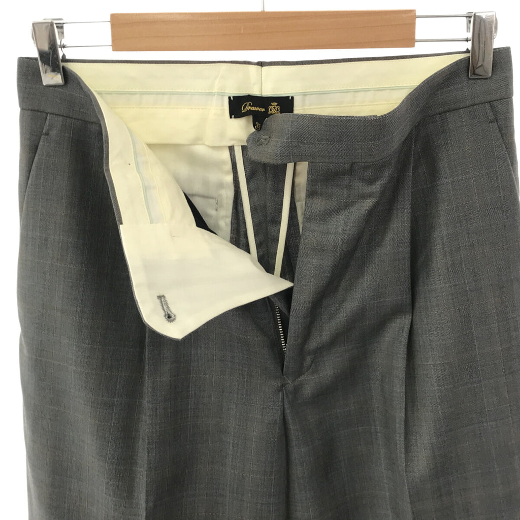 [狀況良好] 抽屜 | 2021春夏 |羊毛窗格格紋塞入式休閒褲 | 38 |灰色 |女性的