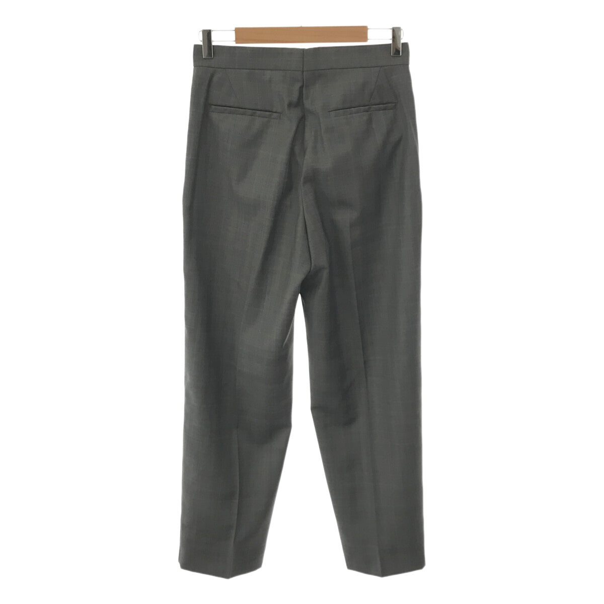 [狀況良好] 抽屜 | 2021春夏 |羊毛窗格格紋塞入式休閒褲 | 38 |灰色 |女性的