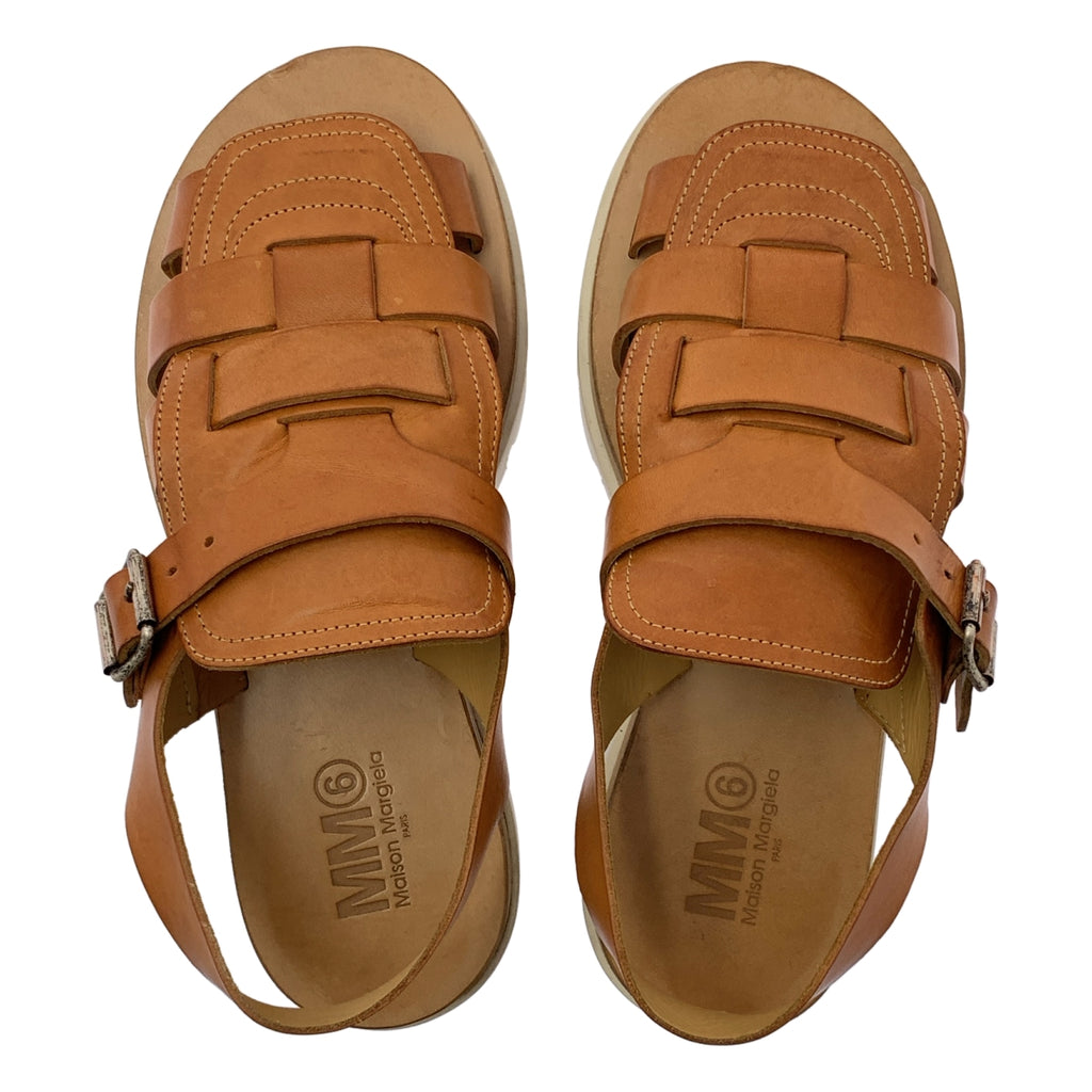 MM6 Maison Margiela / 엠엠 식스 메종 마르젤라 | 가죽 스트랩 플랫폼 샌들 | 37 |