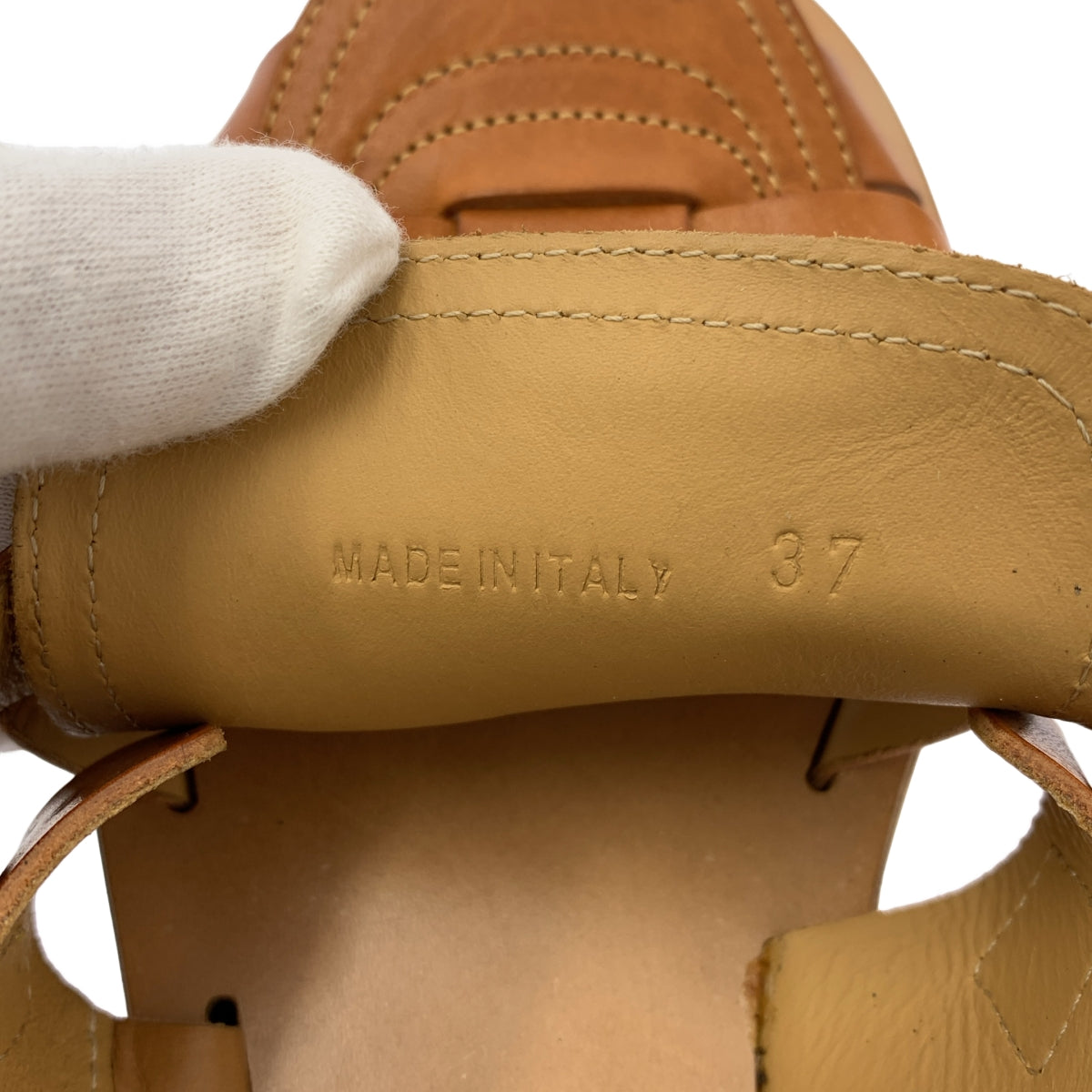 MM6 Maison Margiela / 엠엠 식스 메종 마르젤라 | 가죽 스트랩 플랫폼 샌들 | 37 |