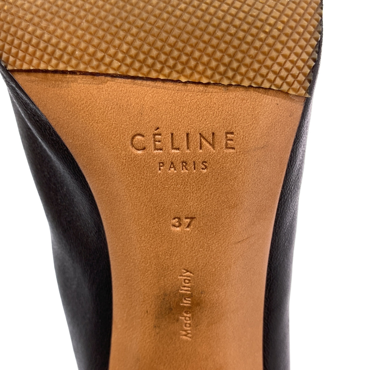 CELINE / セリーヌ | by Phoebe Philo フィービー /  レザー スクエアトゥ ヒール ブーツ | 37 | レディース